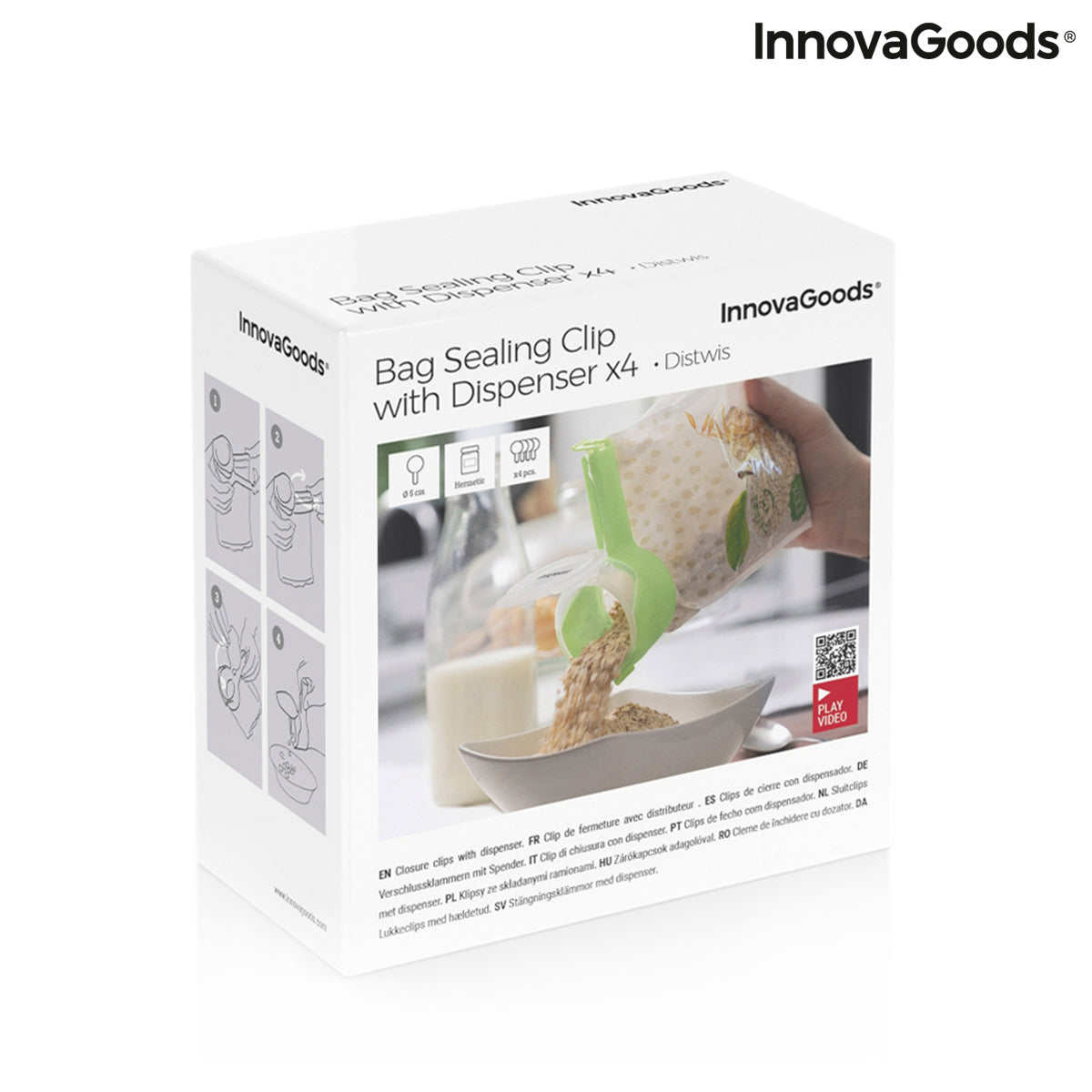 Beutelclips mit Ausgießer Distwis InnovaGoods 4er-Set