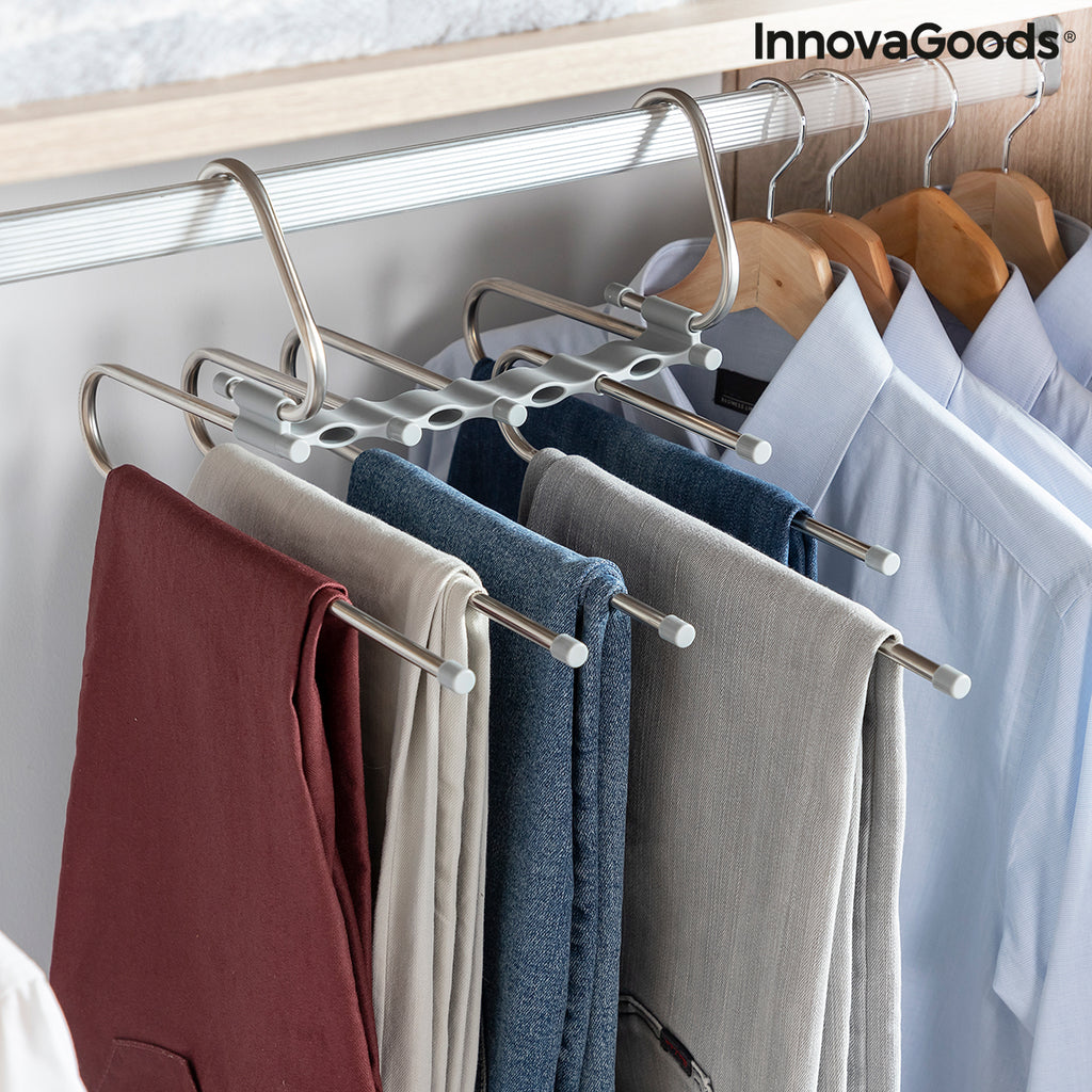 InnovaGoods Havser 5-in-1-Hosenbügel mit beweglichen Stangen