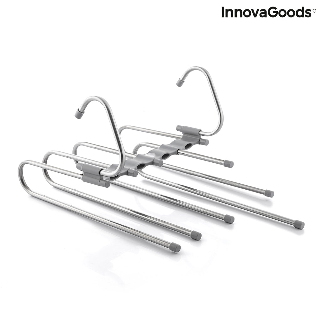 InnovaGoods Havser 5-in-1-Hosenbügel mit beweglichen Stangen