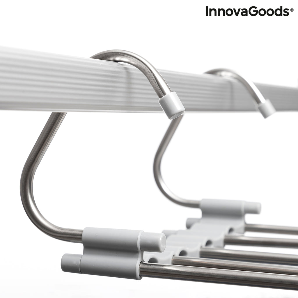 InnovaGoods Havser 5-in-1-Hosenbügel mit beweglichen Stangen
