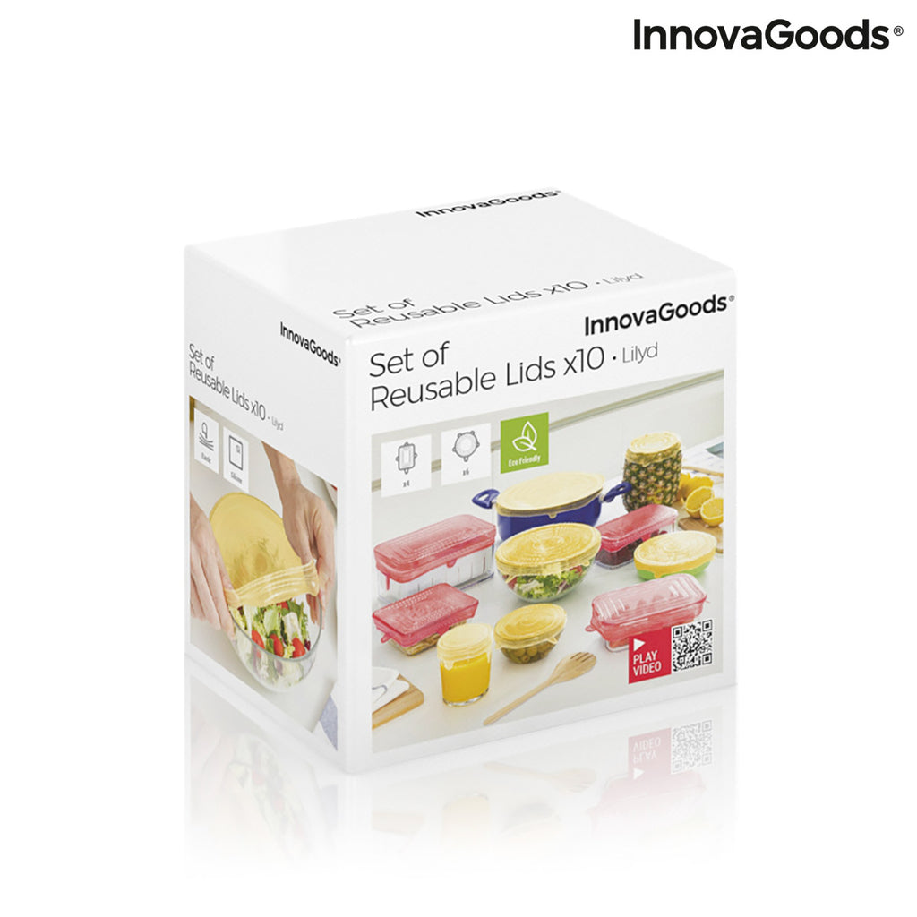 10er-Set Wiederverwendbare Verstellbare Küchendeckel Lilyd InnovaGoods