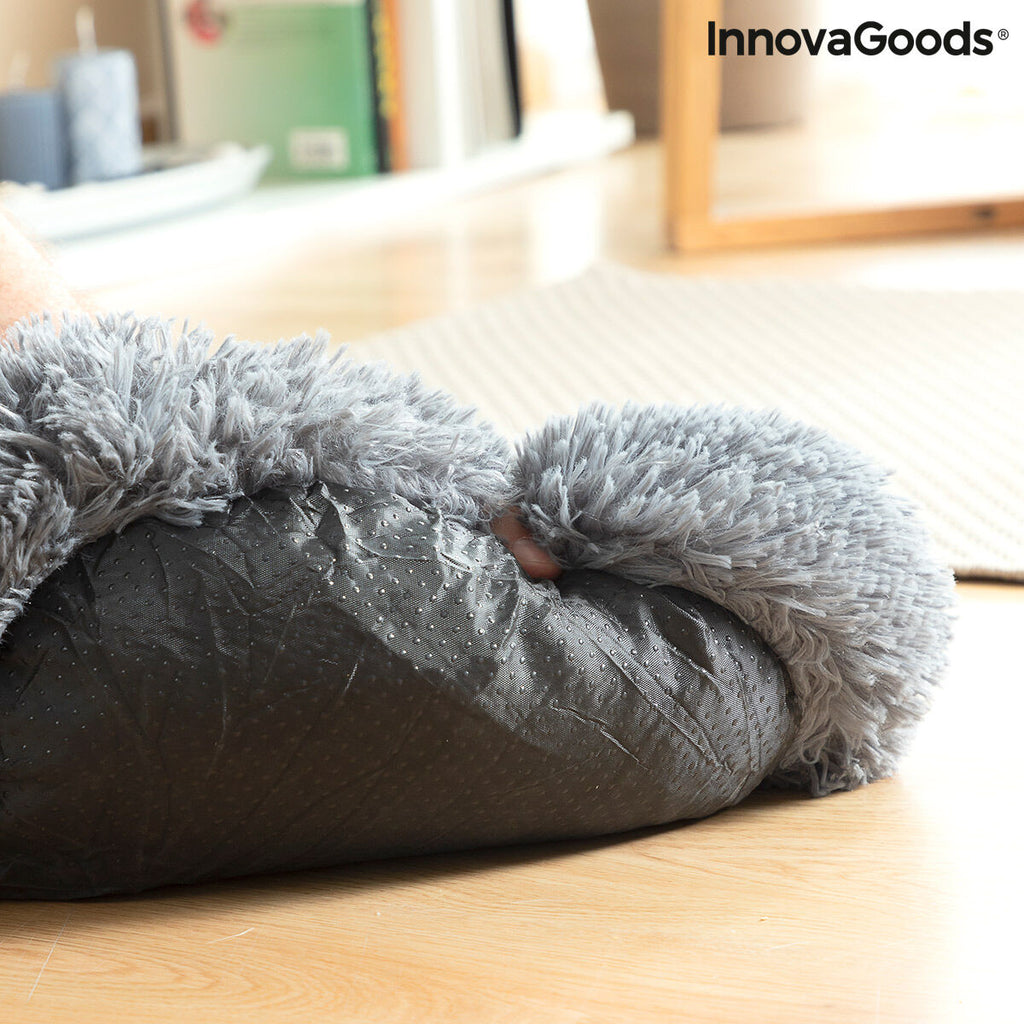 InnovaGoods Bepess Kuscheliges Haustierbett – Ø 60 cm, Grau