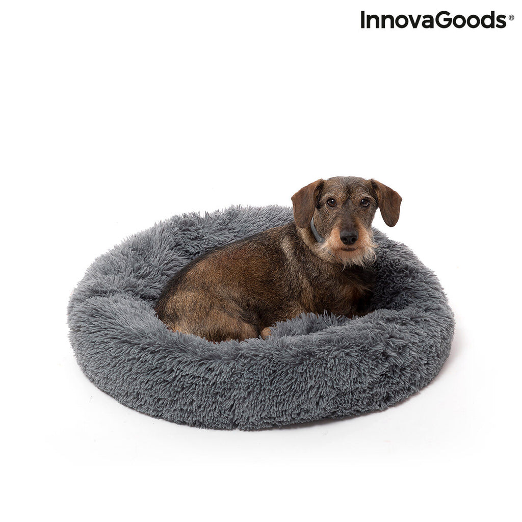 InnovaGoods Bepess Kuscheliges Haustierbett – Ø 60 cm, Grau