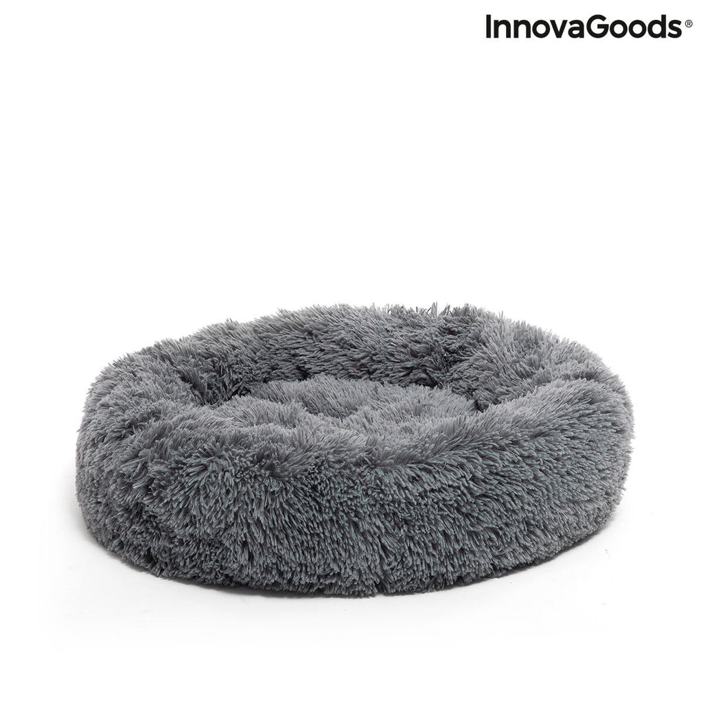 InnovaGoods Bepess Kuscheliges Haustierbett – Ø 60 cm, Grau
