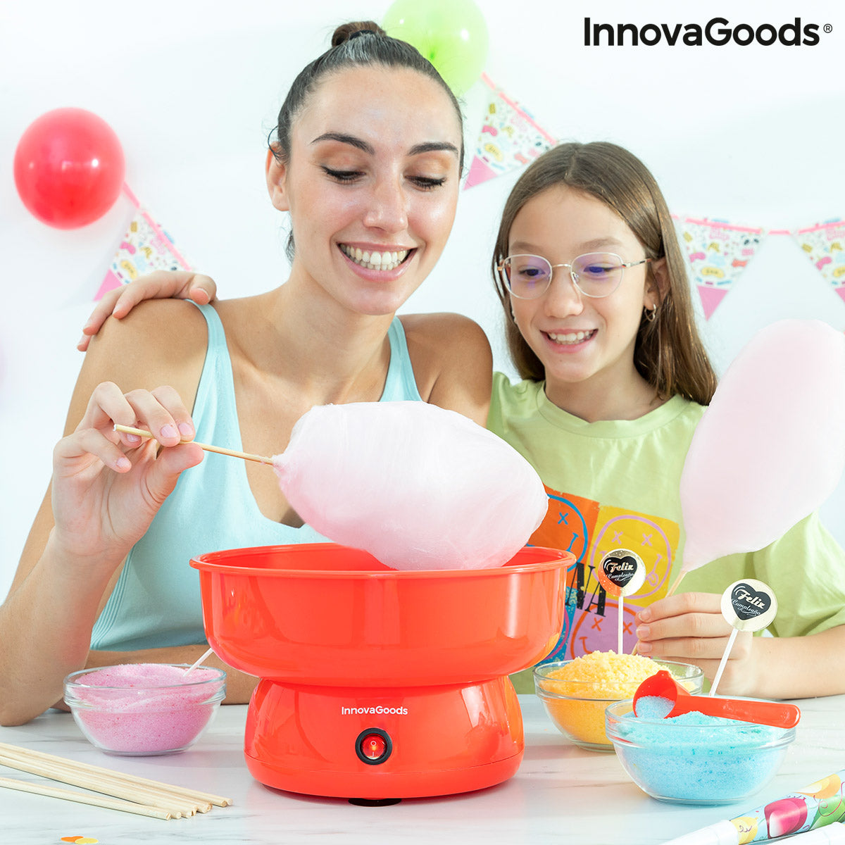 InnovaGoods Cantty Zuckerwattemaschine mit Zubehör – 450 W