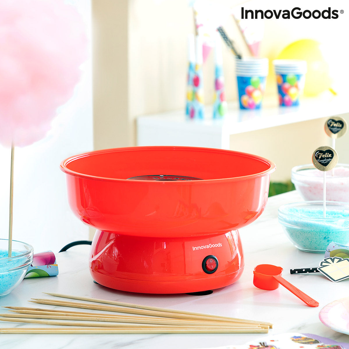 InnovaGoods Cantty Zuckerwattemaschine mit Zubehör – 450 W