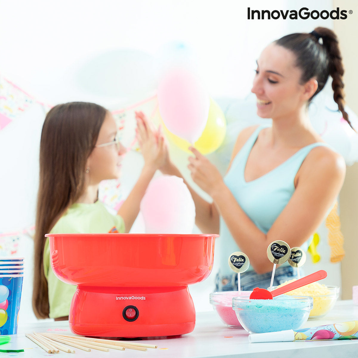 InnovaGoods Cantty Zuckerwattemaschine mit Zubehör – 450 W
