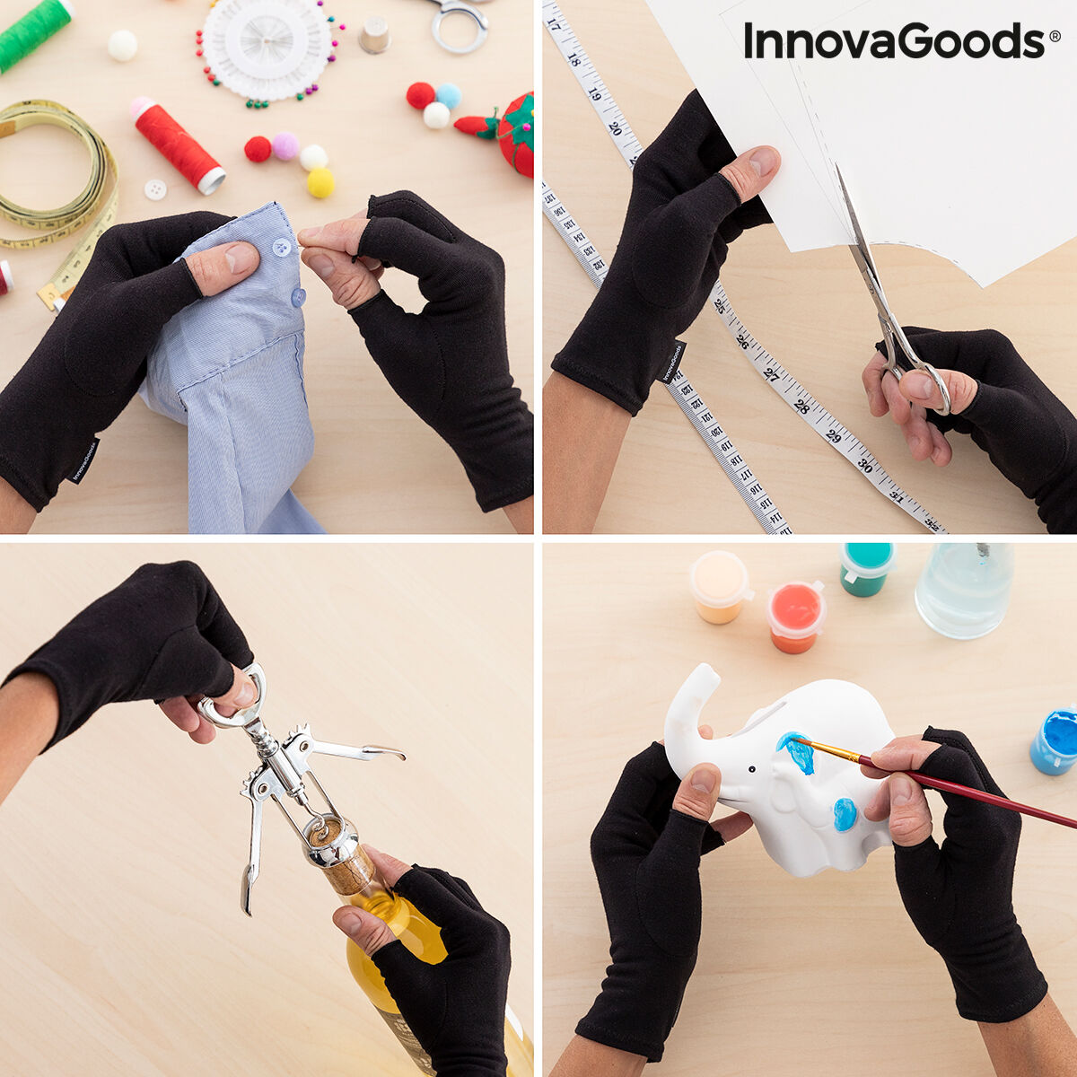 Arthritis-Kompressionshandschuhe Arves InnovaGoods 2 Stück