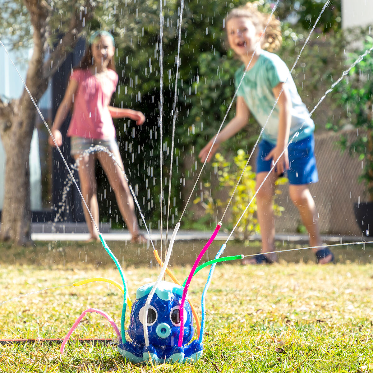 InnovaGoods Octodrop Oktopus-Wassersprinkler – 360° mit 9 Düsen