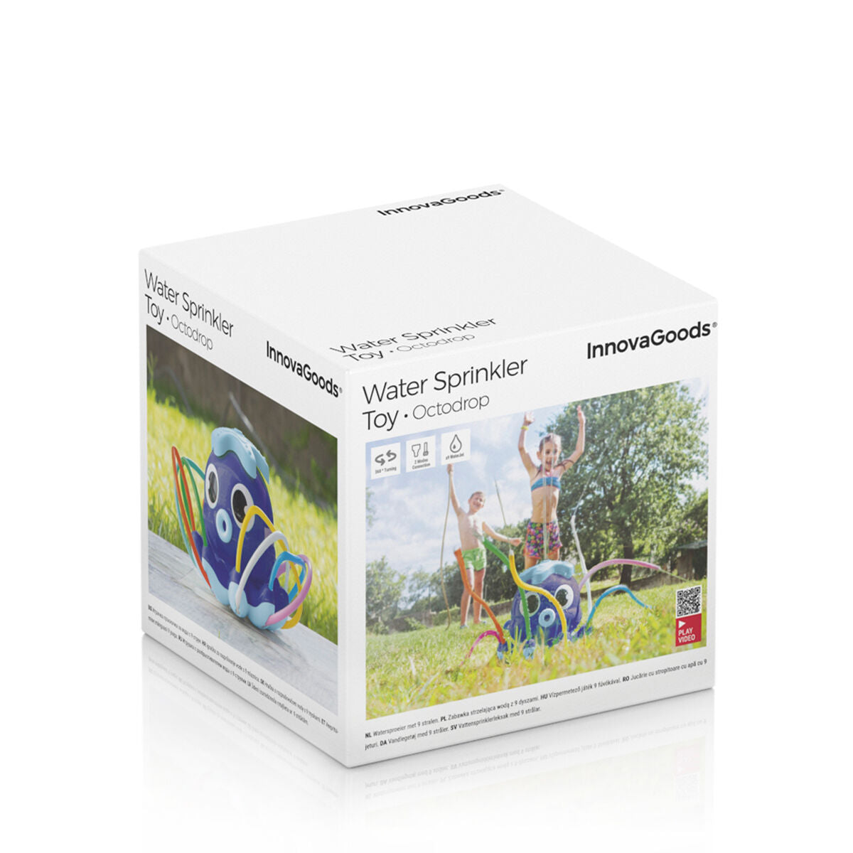 InnovaGoods Octodrop Oktopus-Wassersprinkler – 360° mit 9 Düsen