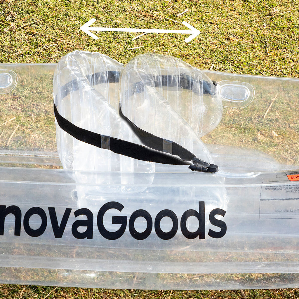 InnovaGoods Paros transparentes aufblasbares Kajak – 2-Sitzer, 312 cm