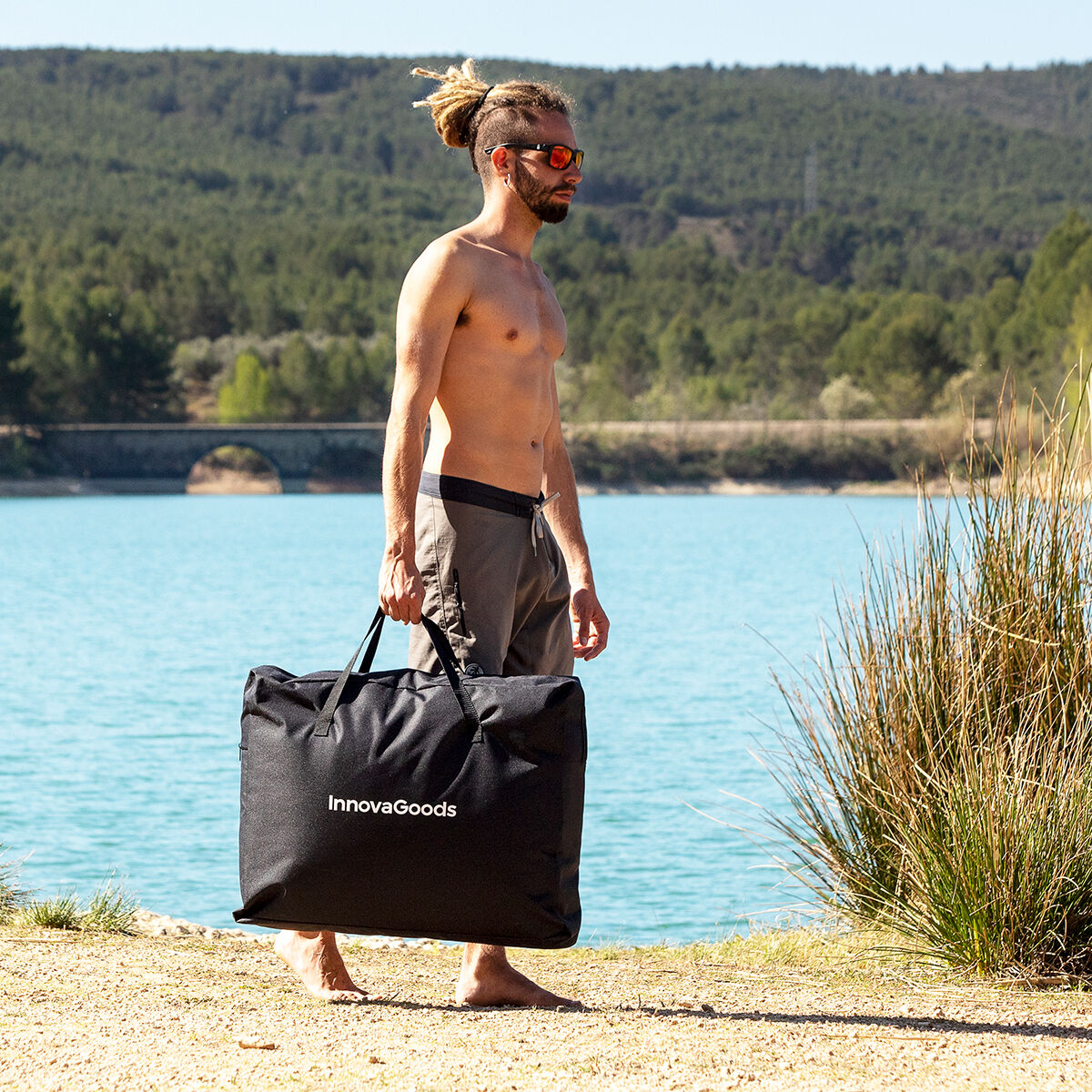 InnovaGoods Paros transparentes aufblasbares Kajak – 2-Sitzer, 312 cm