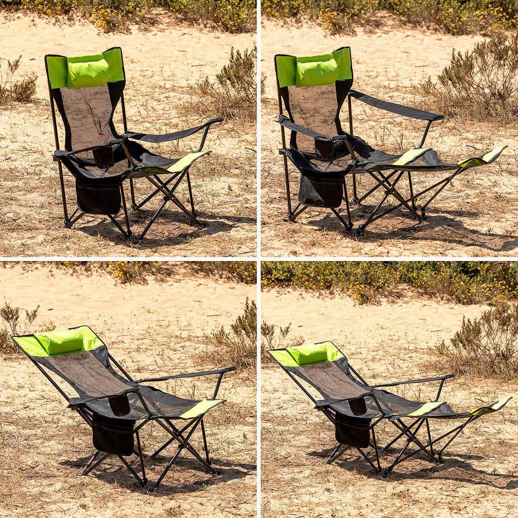 InnovaGoods Kampfort Klappbarer Campingstuhl mit Liegefunktion – 3-in-1