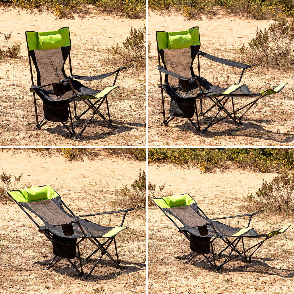 InnovaGoods Kampfort Klappbarer Campingstuhl mit Liegefunktion – 3-in-1