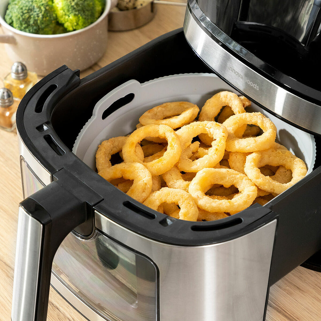 InnovaGoods Fliynner Faltbare Airfryer-Silikonkörbe – 3er-Set mit Trennwänden