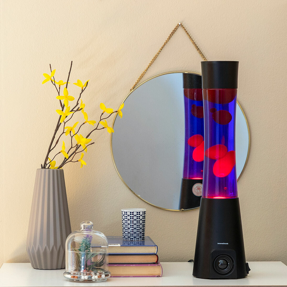 InnovaGoods Maglamp Lavalampe mit Bluetooth-Lautsprecher