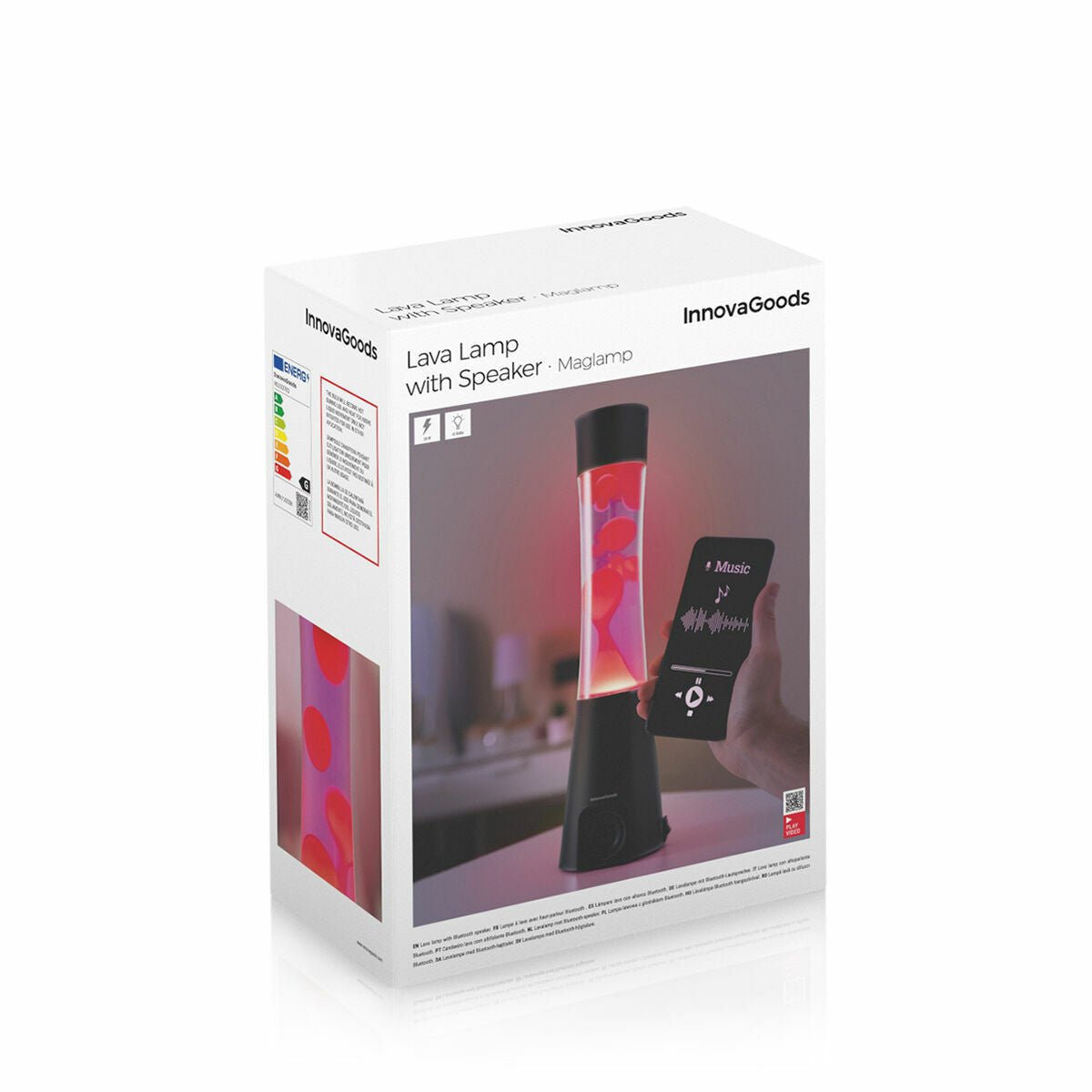 InnovaGoods Maglamp Lavalampe mit Bluetooth-Lautsprecher