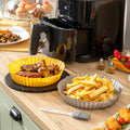 InnovaGoods Mollicon Airfryer-Silikonkörbe – 2er-Set mit Küchenpinsel