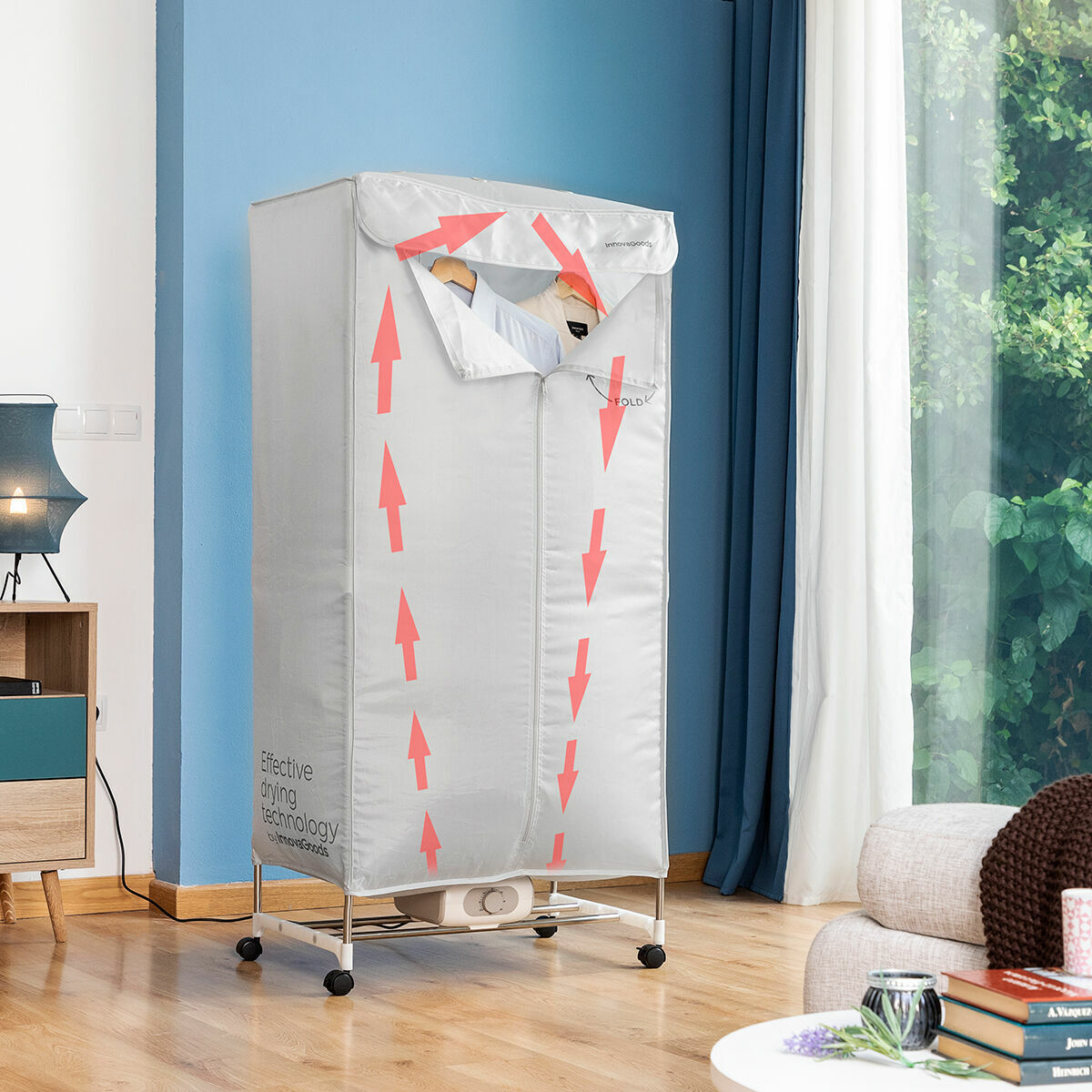 InnovaGoods Dupledry Heißluft-Wäschetrockner – 1200 W, 2 Ebenen, Grau