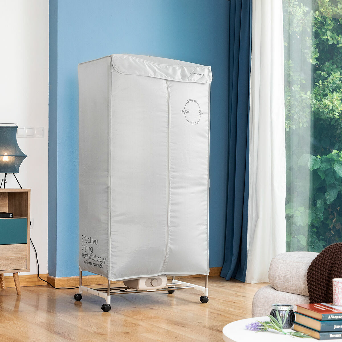 InnovaGoods Dupledry Heißluft-Wäschetrockner – 1200 W, 2 Ebenen, Grau