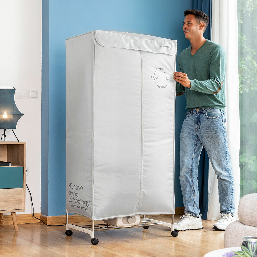 InnovaGoods Dupledry Heißluft-Wäschetrockner – 1200 W, 2 Ebenen, Grau