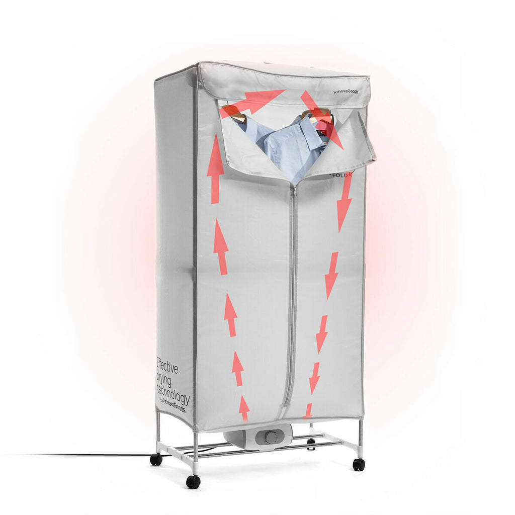 InnovaGoods Dupledry Heißluft-Wäschetrockner – 1200 W, 2 Ebenen, Grau