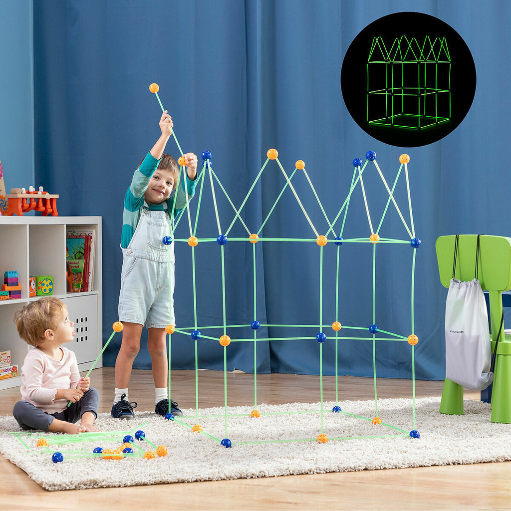 InnovaGoods Builkitt Höhlenbauset für Kinder – 155 Teile, nachleuchtend