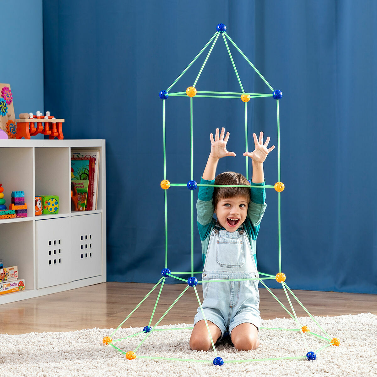 InnovaGoods Builkitt Höhlenbauset für Kinder – 155 Teile, nachleuchtend