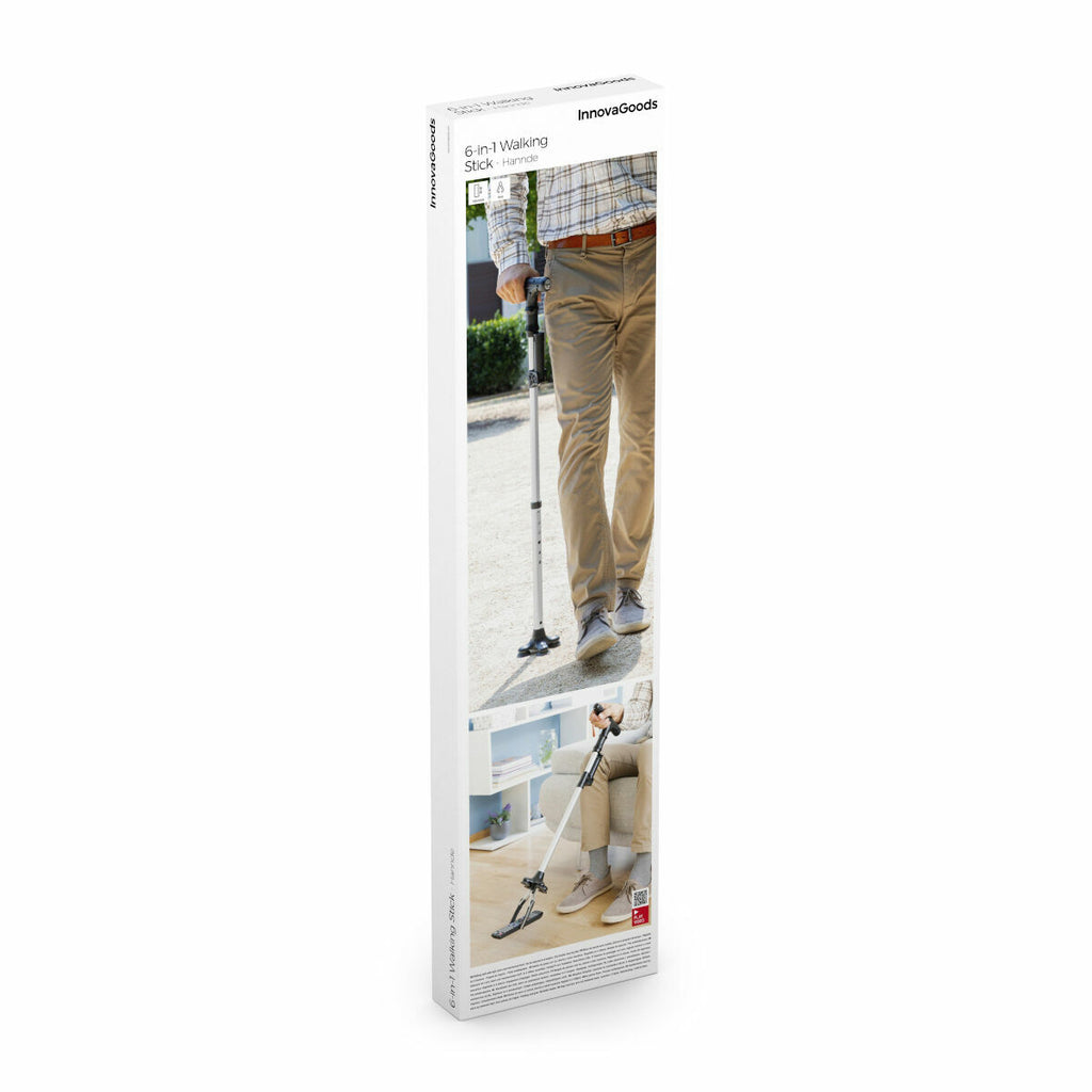 InnovaGoods Hannde Gehstock mit LED, Alarm und Greifer