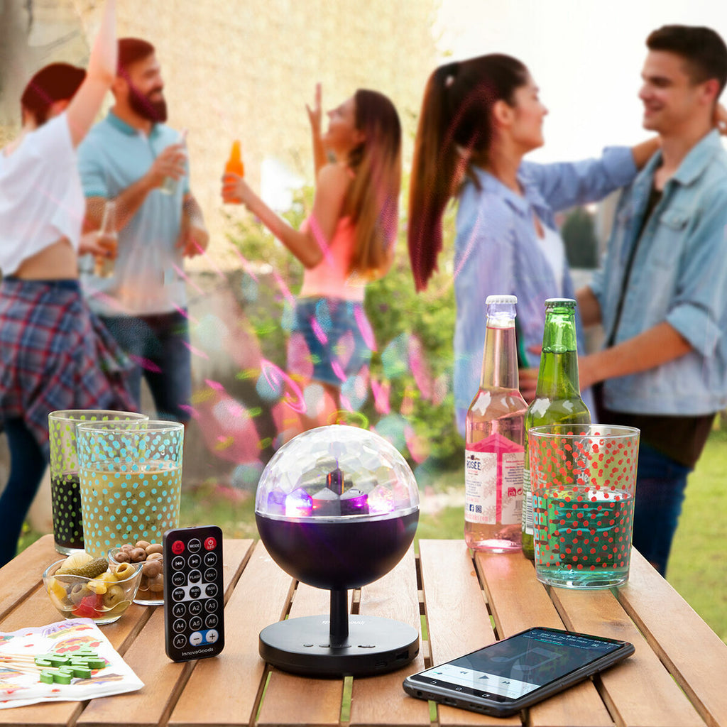 InnovaGoods Istarlyt Akku-LED-Discoprojektor mit Bluetooth-Lautsprecher