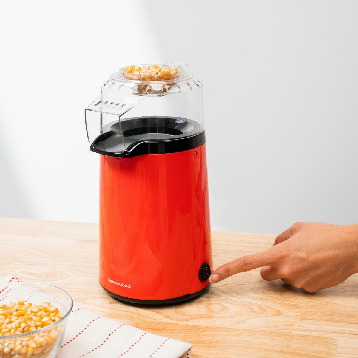 InnovaGoods Popmar Heißluft-Popcornmaschine – 1200 W mit Messlöffel