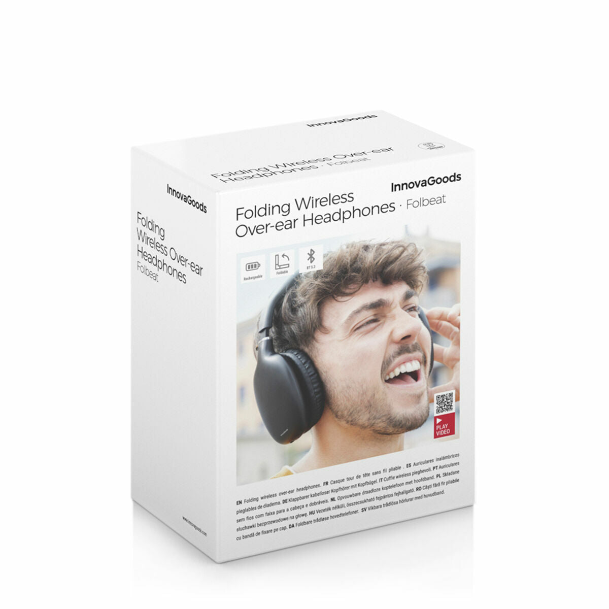 InnovaGoods Folbeat Faltbare Bluetooth-Over-Ear-Kopfhörer mit Mikrofon