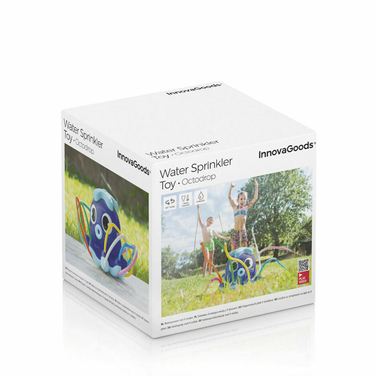 InnovaGoods Outdoor-Spielset – 2 Bumperbälle und 360°-Wassersprinkler