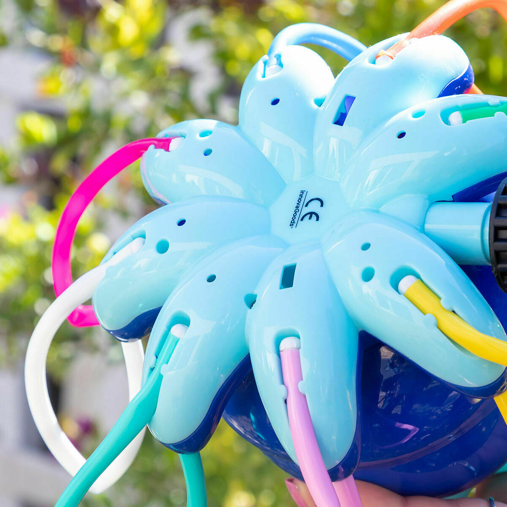 InnovaGoods Outdoor-Spielset – 2 Bumperbälle und 360°-Wassersprinkler