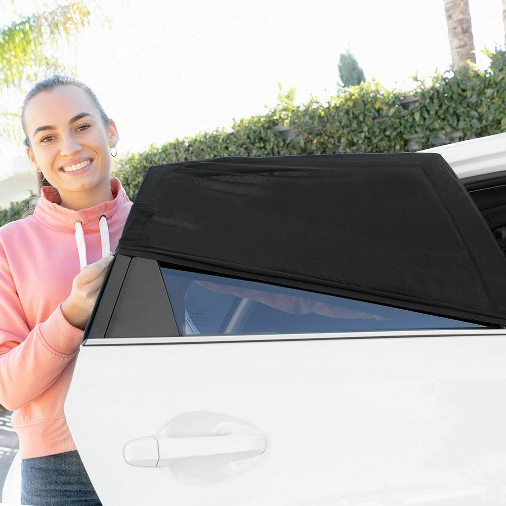 InnovaGoods Netz-Sonnenschutz fürs Auto – 4er-Set, Schwarz
