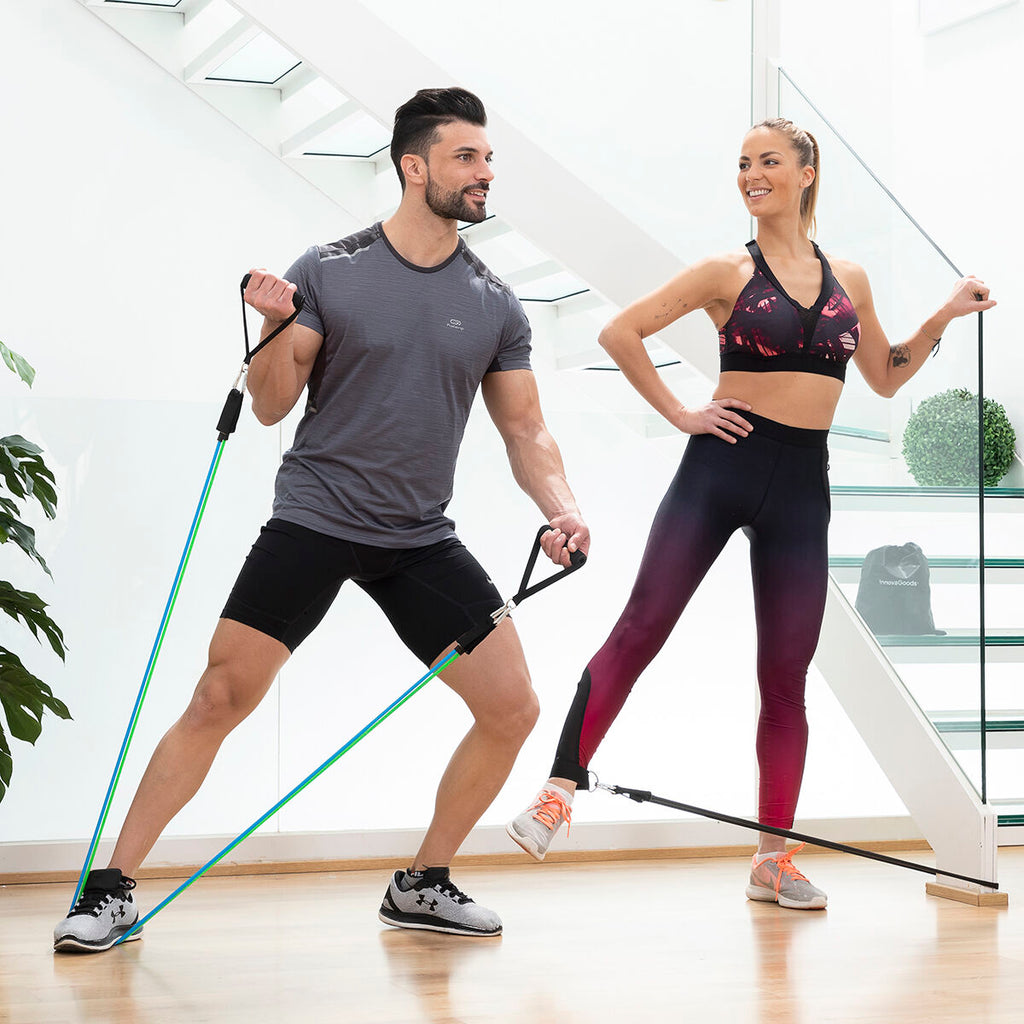 InnovaGoods Plawer Bauchtrainer mit Tribainer-Widerstandsbändern – Paket