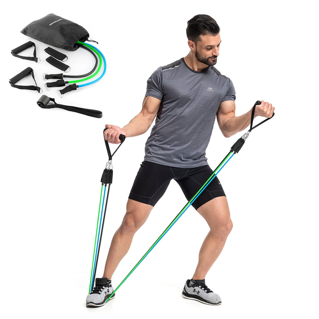 InnovaGoods Plawer Bauchtrainer mit Tribainer-Widerstandsbändern – Paket