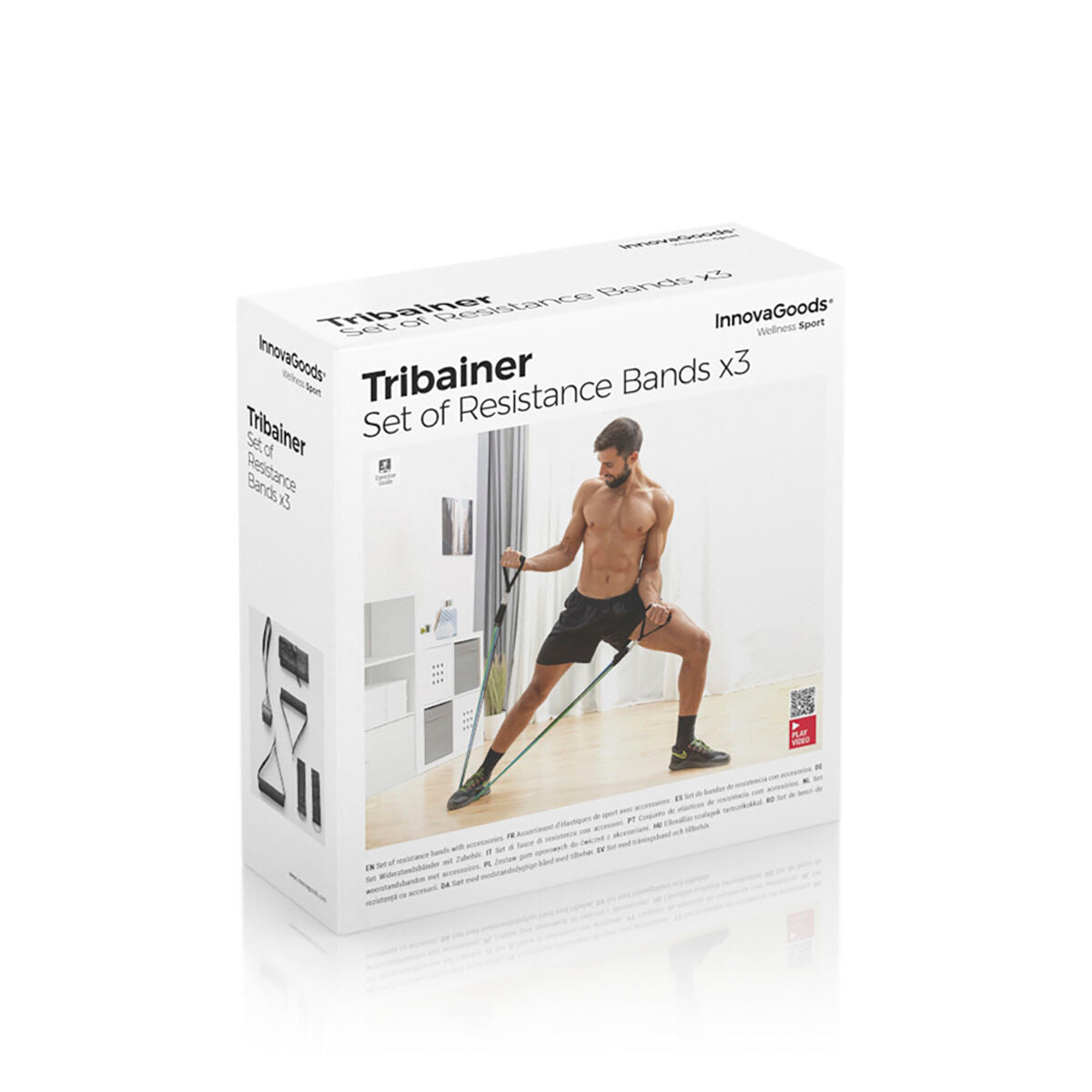 InnovaGoods Plawer Bauchtrainer mit Tribainer-Widerstandsbändern – Paket