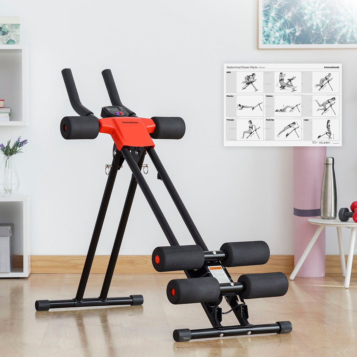 InnovaGoods Plawer Bauchtrainer mit Tribainer-Widerstandsbändern – Paket