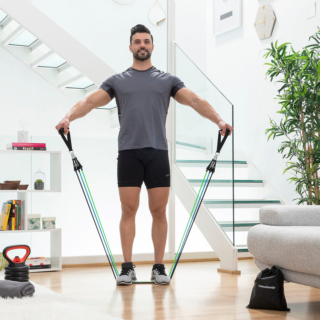 InnovaGoods Plawer Bauchtrainer mit Tribainer-Widerstandsbändern – Paket