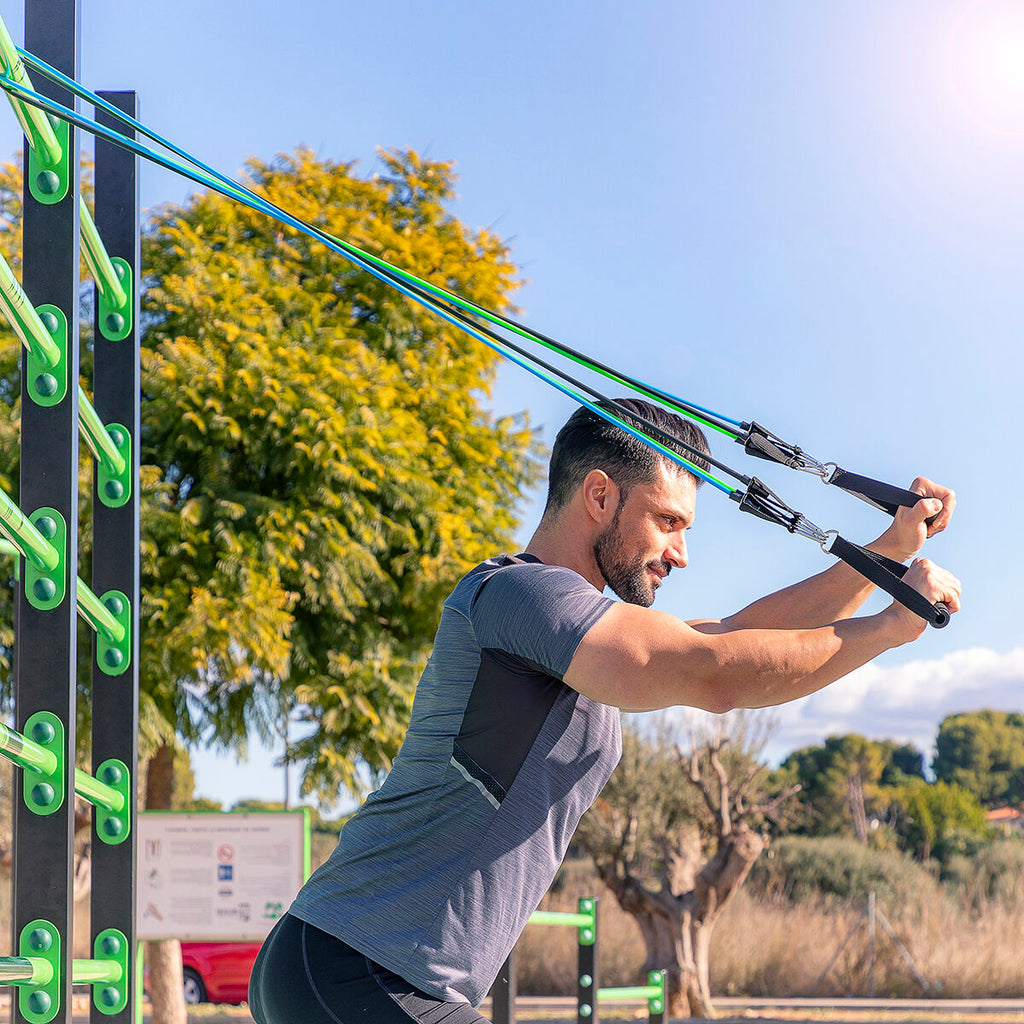 InnovaGoods Plawer Bauchtrainer mit Tribainer-Widerstandsbändern – Paket