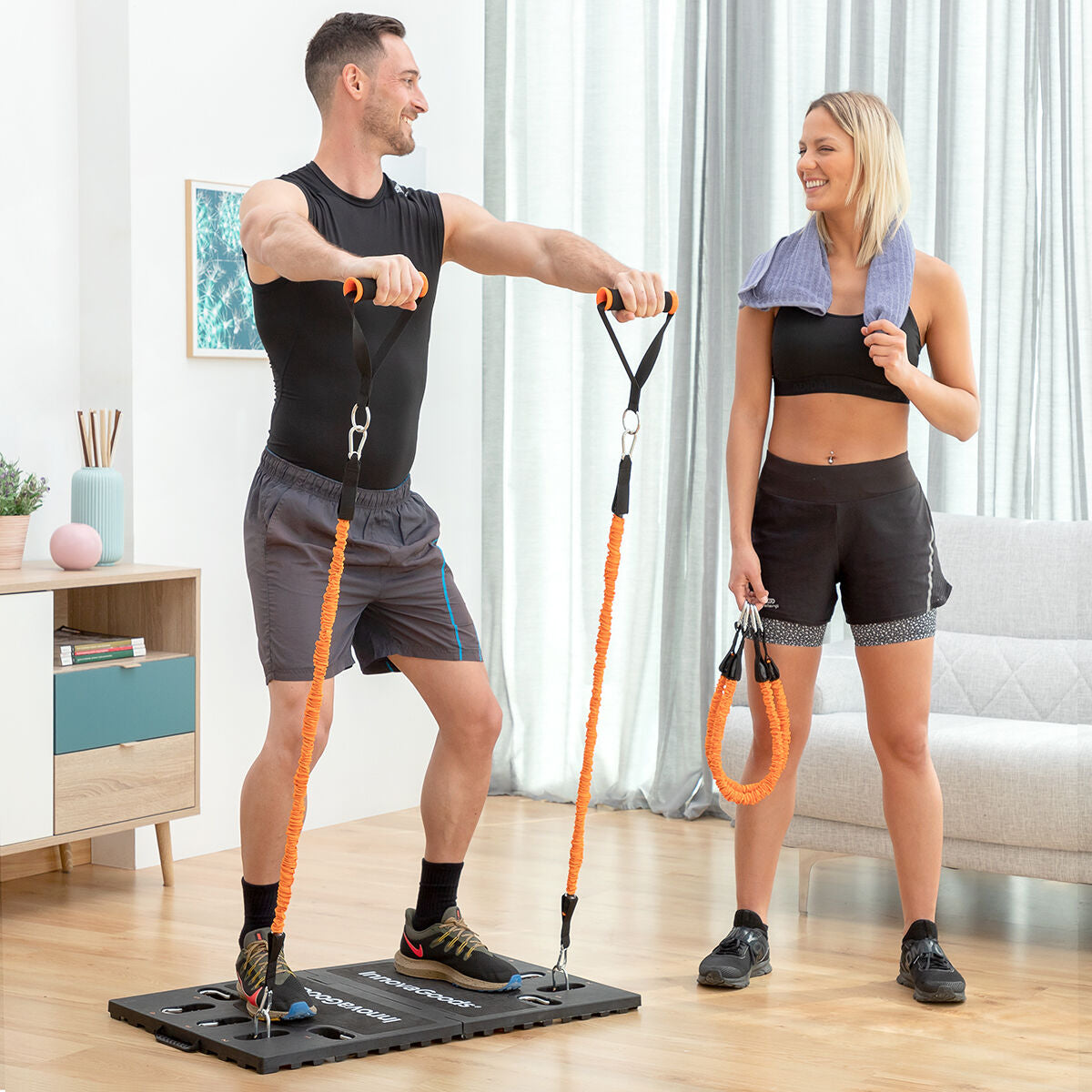 InnovaGoods Gympak Max Trainingspaket mit Passwa-Sportweste XL