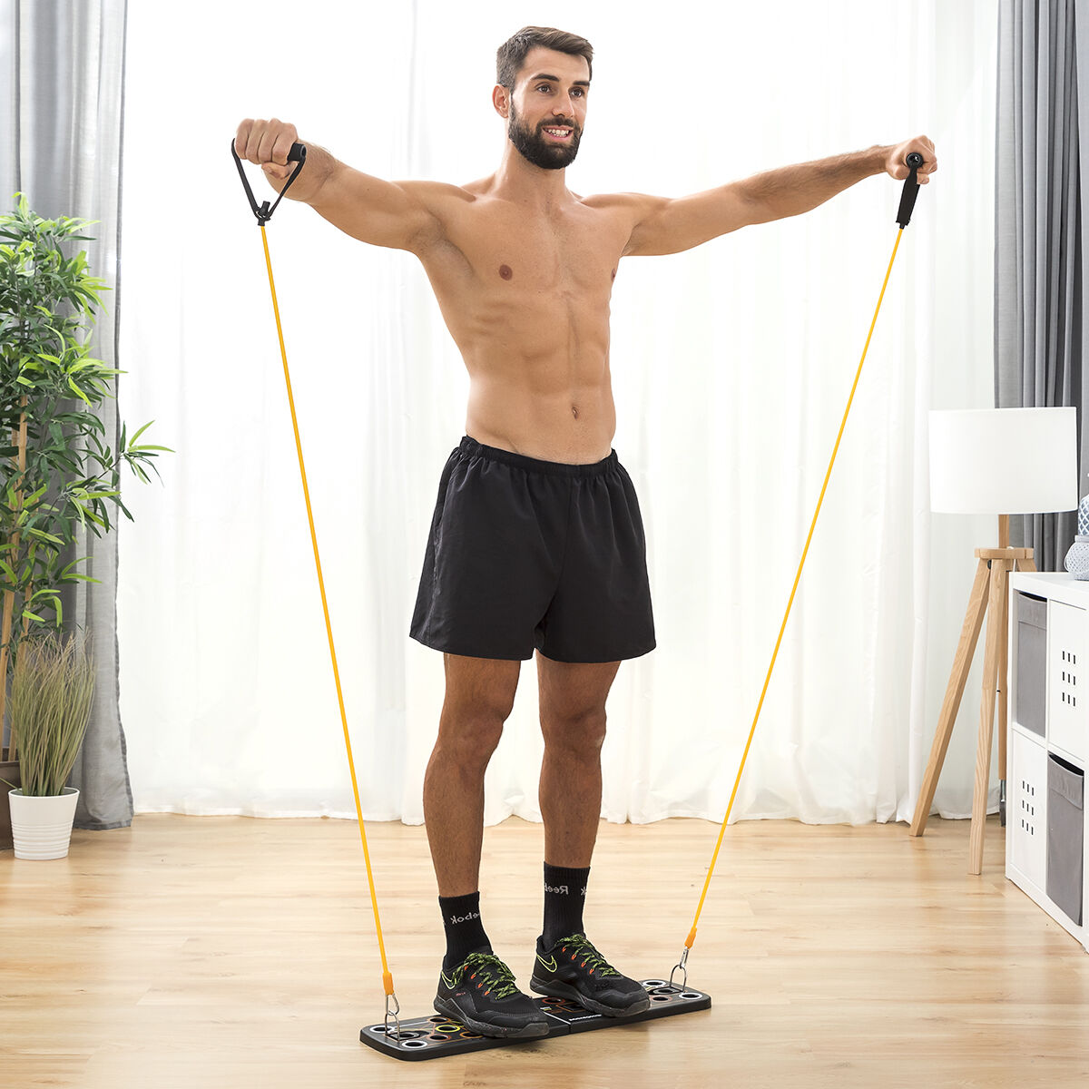 InnovaGoods Pulsher Liegestützbrett mit Passwa-Sportweste L – Paket