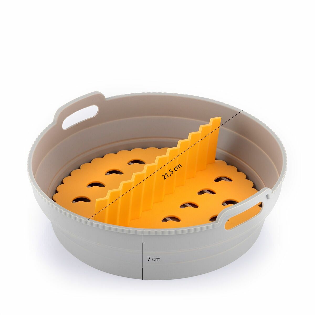 InnovaGoods Fliynner Faltbare Airfryer-Silikonkörbe – 3er-Set mit Trennwänden