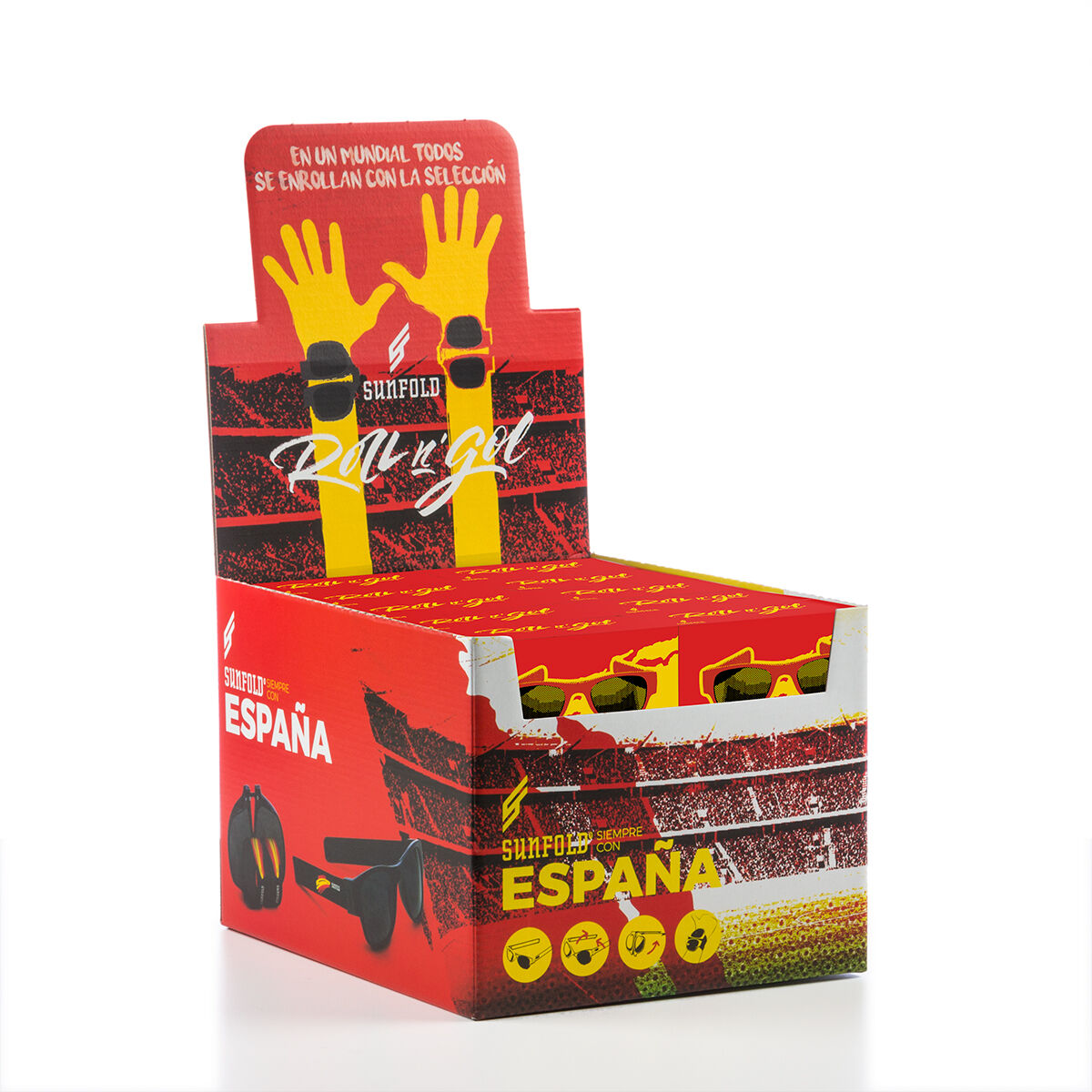 InnovaGoods Freer Getränkespender 4 L mit 2 Sunfold-Sonnenbrillen Spain Rot
