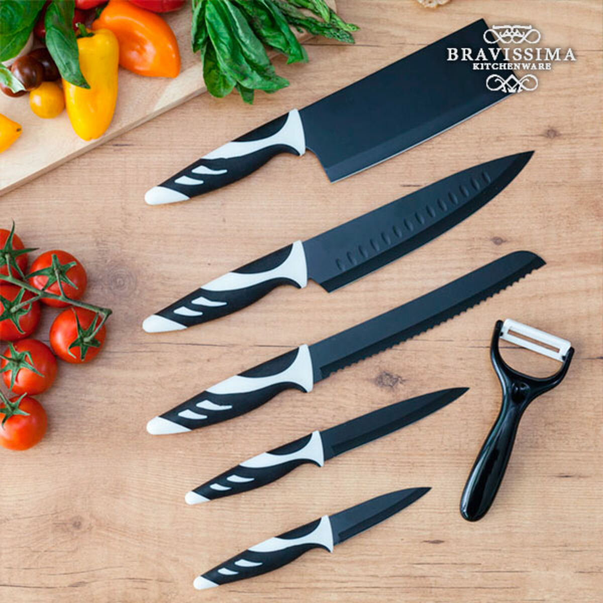 Messerset Cecotec 01024 Schwarz 6-teilig