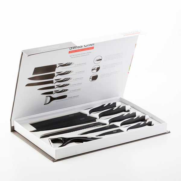 Messerset Cecotec 01024 Schwarz 6-teilig