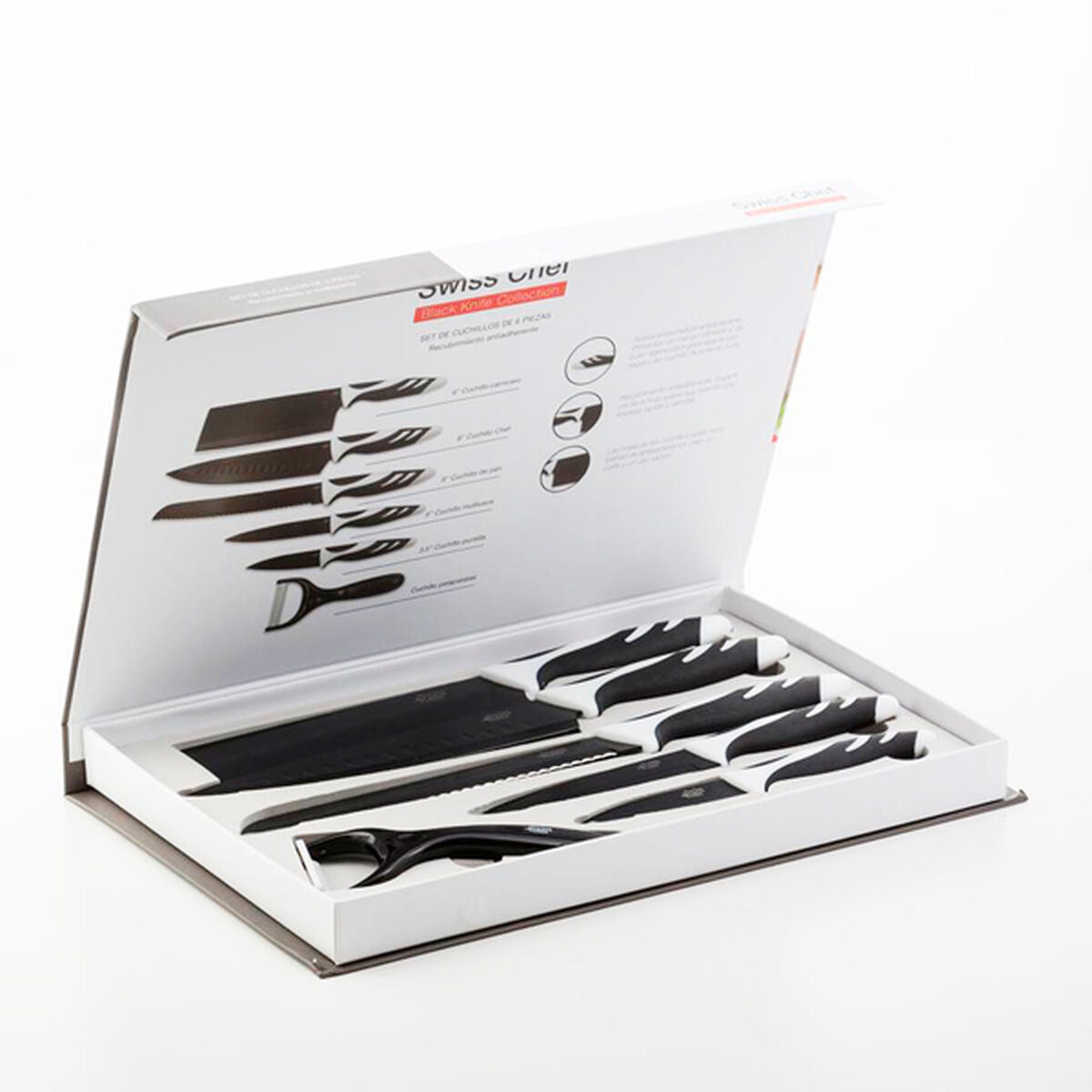 Messerset Cecotec 01024 Schwarz 6-teilig
