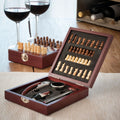 Schach-Wein-Set InnovaGoods 37-teilig Holz Edelstahl 15 x 5 x 17 cm