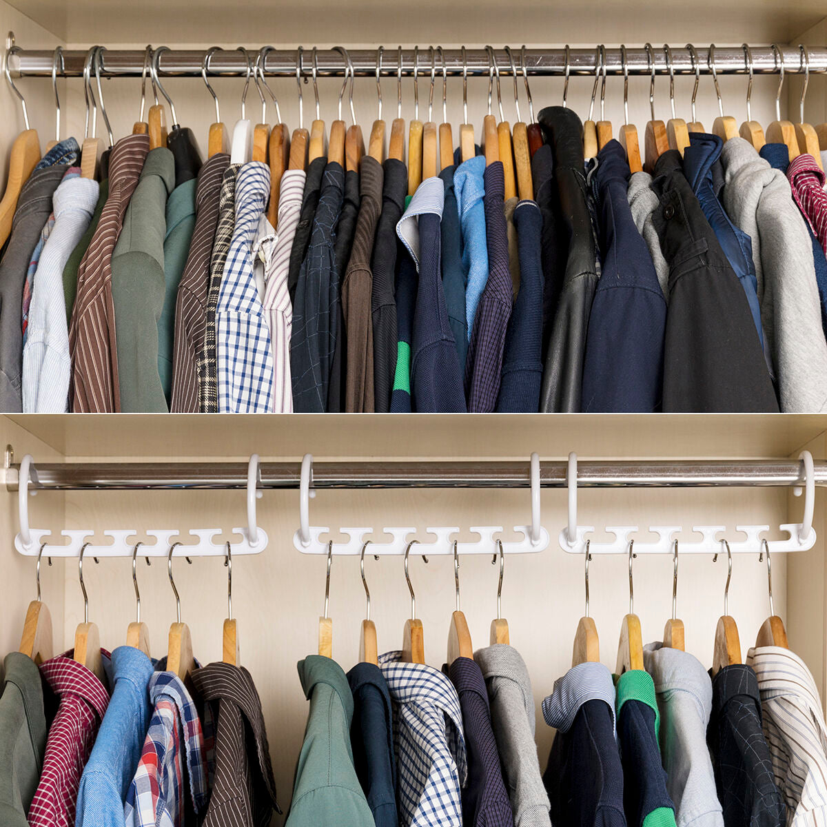 InnovaGoods Plusrobe Kleiderbügel-Organizer – 24-teilig, 40 Plätze